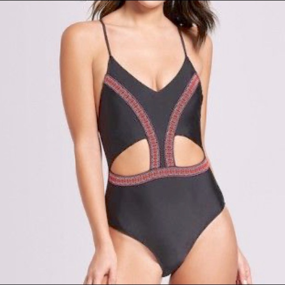 Black cut out one piece
